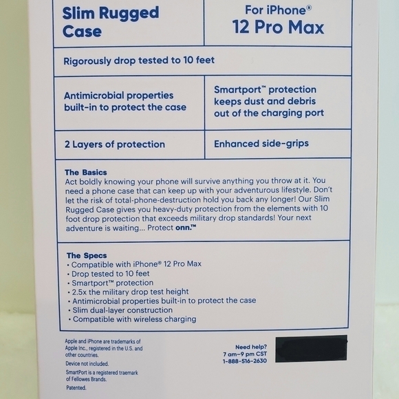 NWT Onn. Slim Rugged IPhone 12 Pro Max Clear Case - Picture 11 of 11